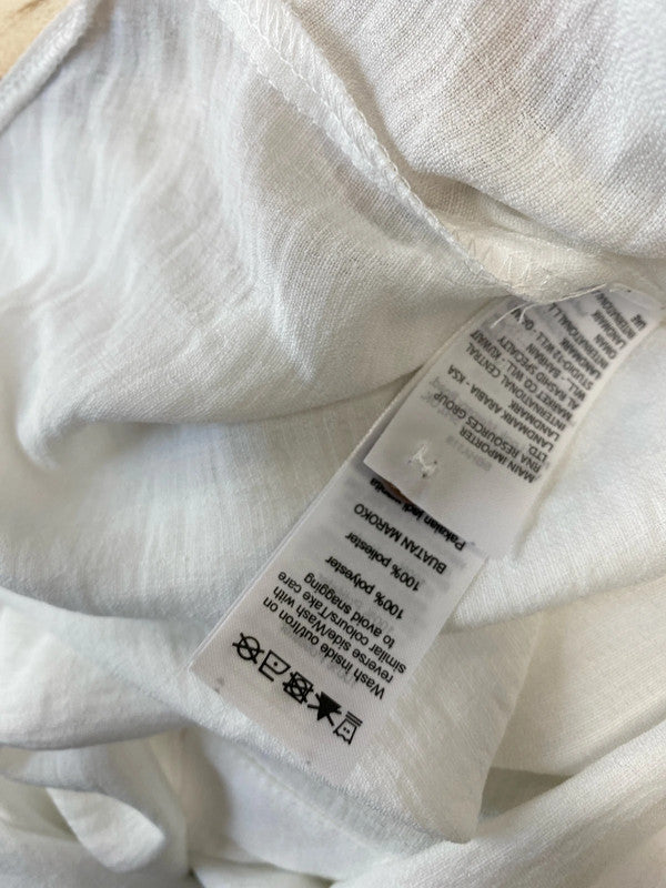 Fabulous New Look white oversized smock shirt arty boho Uk10 LC