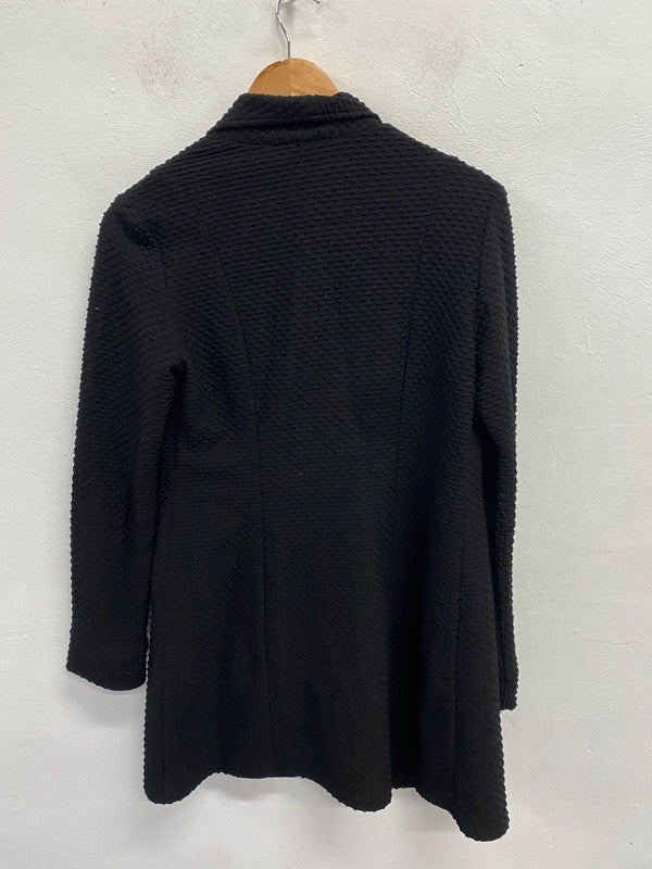 Stunning Joseph Ribkoff Black Longline Jacket Textured Blazer UK 10 KM004