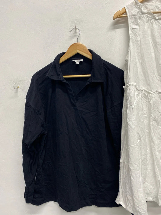 Bundle 45 Topshop black collar top and smock white dress UK S KS002