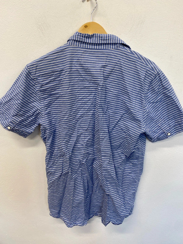 Fabulous Monday blue striped button up shirt size XXL KD001