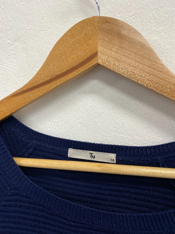 Lovely tu blue pocket mini dress UK 14 KS003