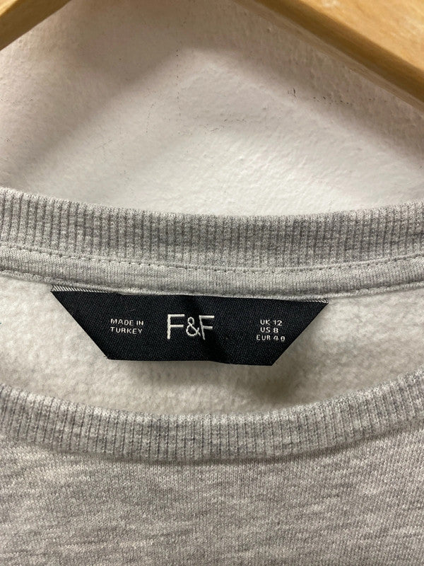 F&F Preppy Grey Sweater Dress UK 12 KS002