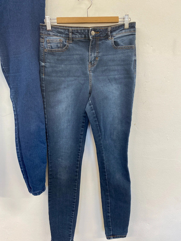 Next & TU Fabulous Denim Bottoms Duo UK 12-14 #16 LN001