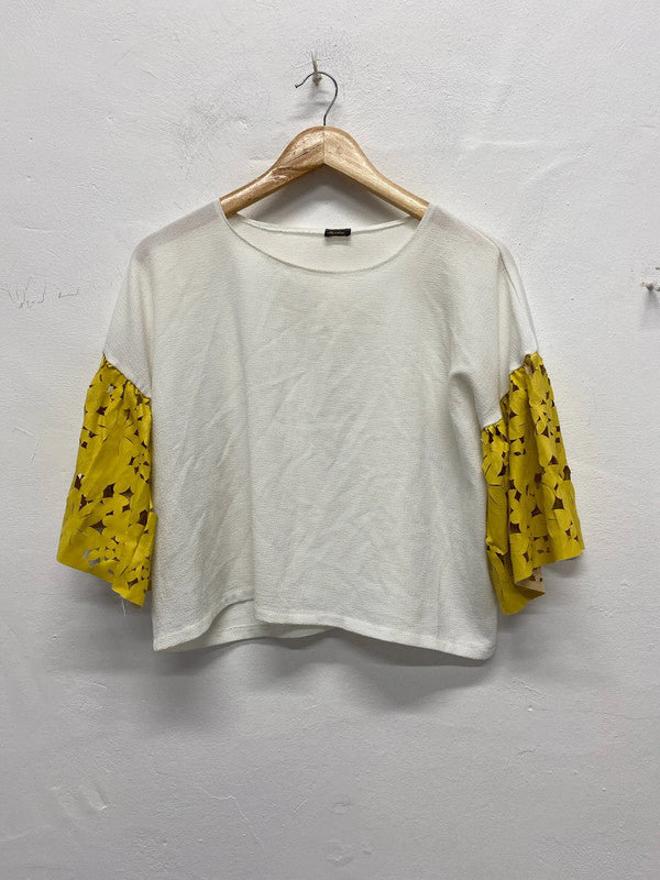 Fab Y2K Vintage oversized T shirt by Minkie cut out sleeves NS003