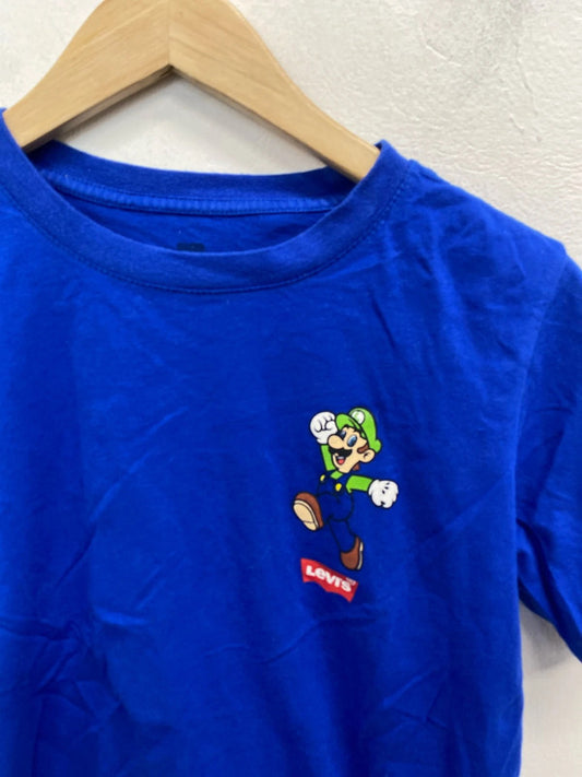 Lovely boys blue Mario x Levi’s tshirt printed UK 10-12yr SW001
