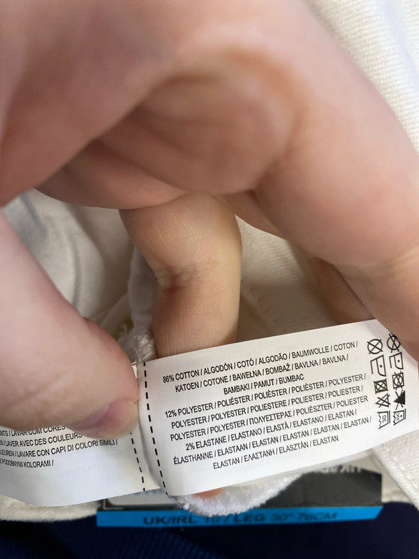 Primark Fabulous White High Waist Skinny Jeans UK 10 LK009