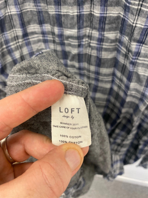 Classic Loft western shirt grey navy super soft cowboy feel XL FE001