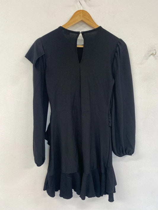 Stunning river island a symmetric ruffle mini dress uk 8 KM004