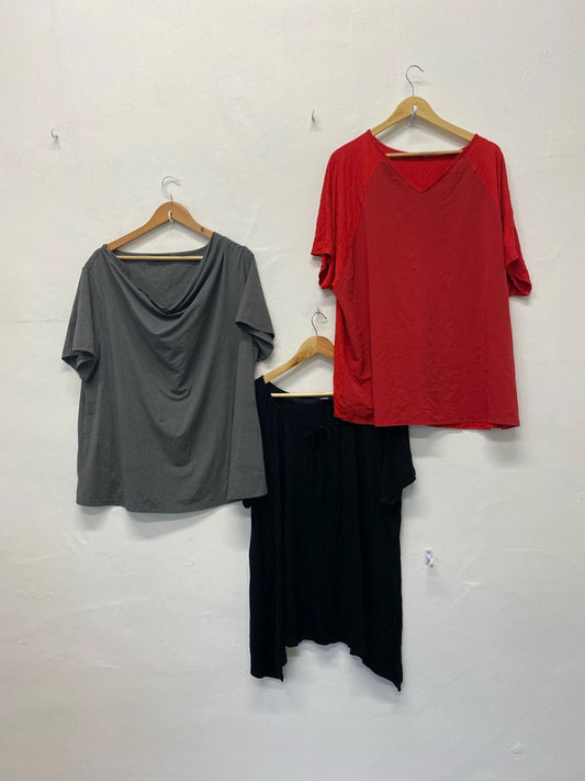 Fab trio Of summer t shirt tops Uk 24 George & Shein #121 LK006