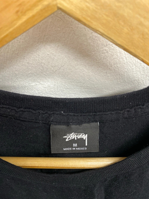 Awesome Stussy logo graffiti tee pink black M LL003