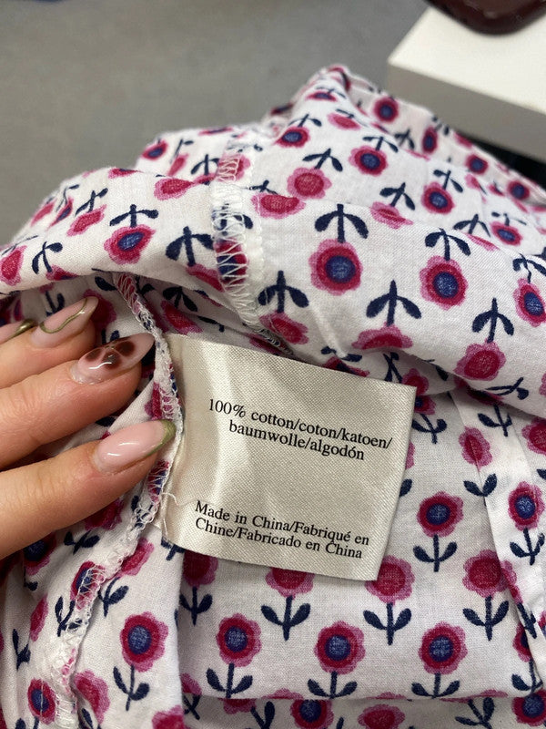 Lovely Laura Ashley white pink floral shirt UK 12 MM005