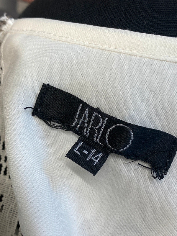 Stunning jarlo white lace detail maxi dress UK 14 GJ001