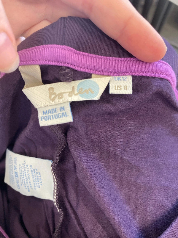 Boden Sleek & Soft Purple Leggings UK 12 LW005