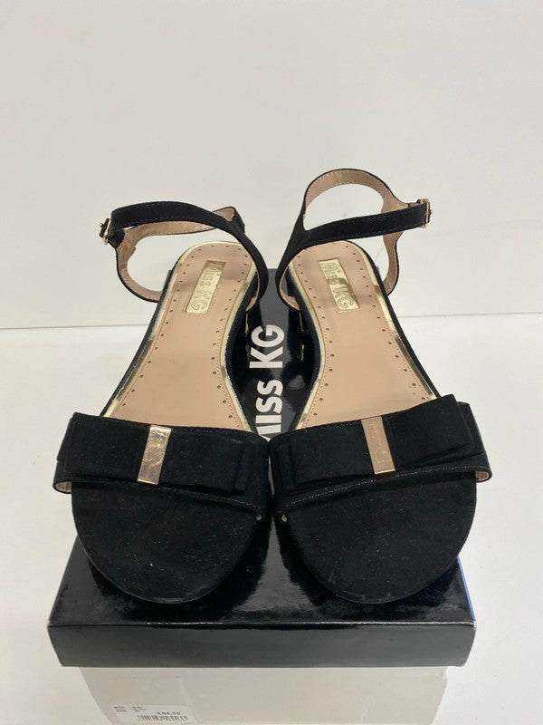 Fabulous Black Sandals with gold details events or parties Uk7 IM001