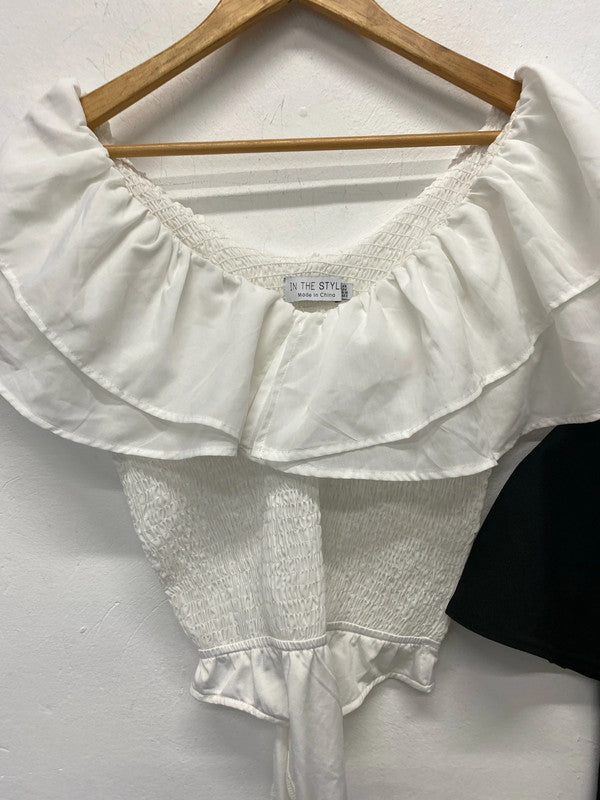 Fabulous Duo of summer bodysuits Bardot gypsy vibes Uk8!In the style #20 LK009