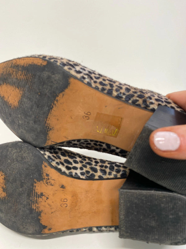 Fabulous Carvela Leopard print mule block heel UK3 SS002