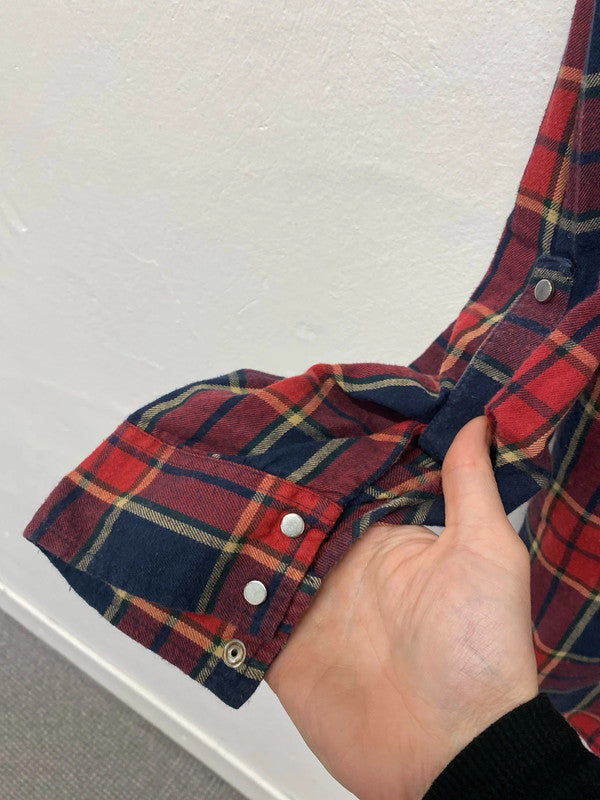 Fabulous Western tartan vibe shirt studded UkM pure cotton Zara JB001