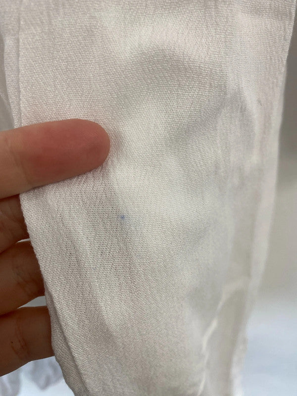 Missguided Stylish White Bardot Tassel Dress UK 10 Tall MB001