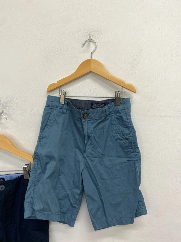Lovely boys duo of blue chino shorts UK age 9-10yr EL001