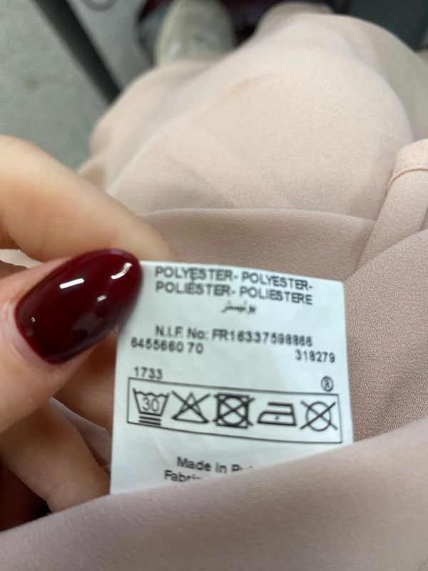 Lovely Etam beige pussy bow lightweight blouse UK 12 JB003