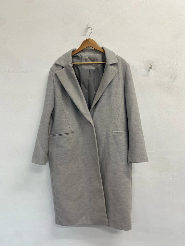 Lovely asos design grey longline jacket UK 16 LG006