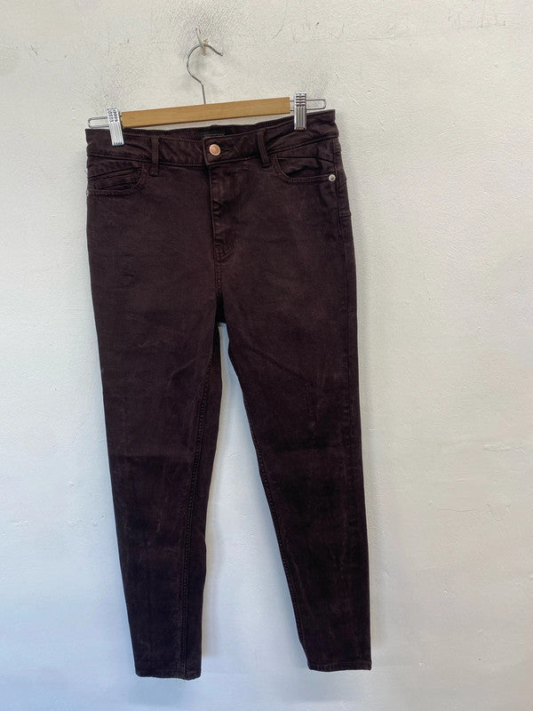 Lovely F&F brown skinny jeans UK 10 GK002
