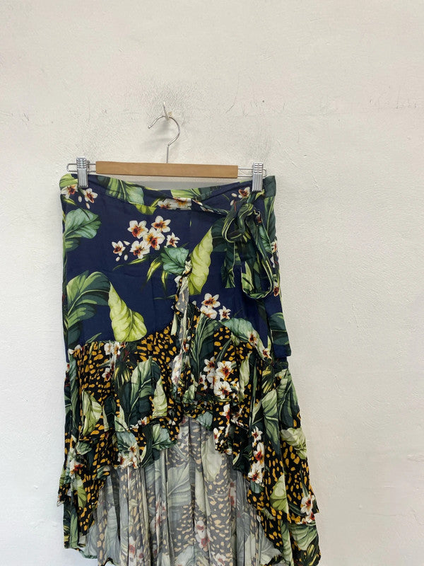 Lovely asos hi low botanical summer vibe UK 12 JB001