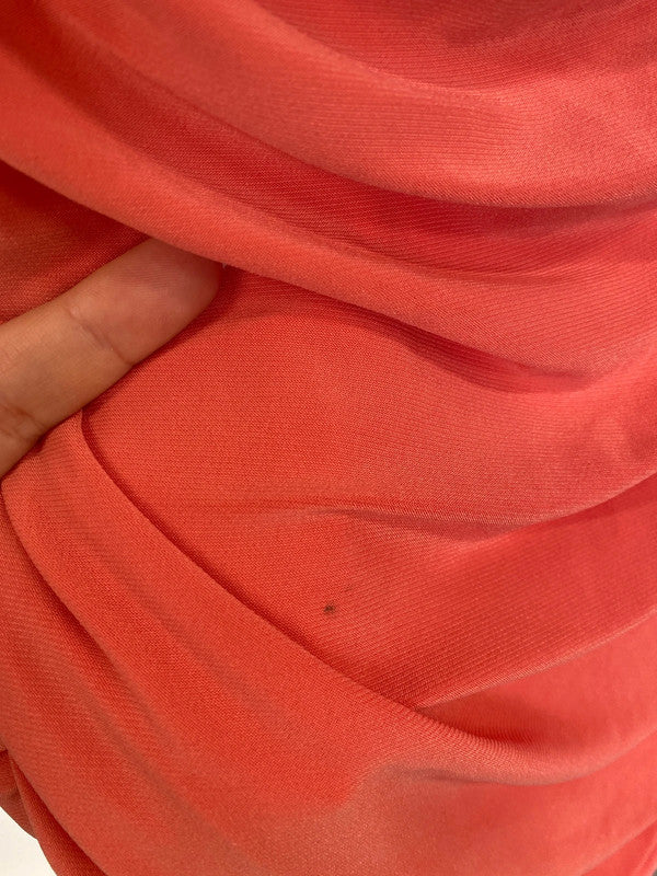 Club L London Fabulous Coral Halterneck Ruched Midi Dress UK 10 LK009