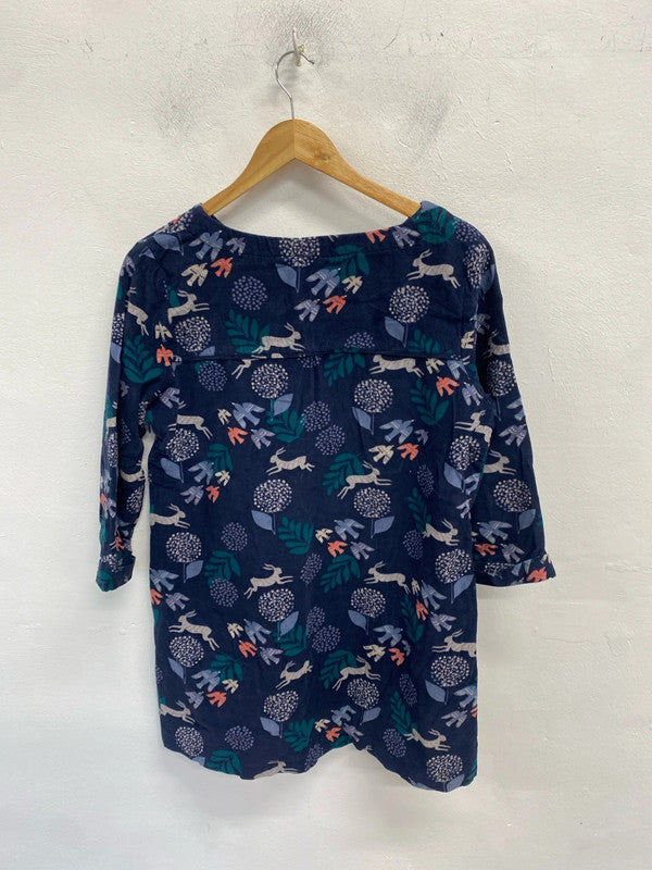Fabulous Lilly & me navy rabbit print cord tunic UK 12 MM005