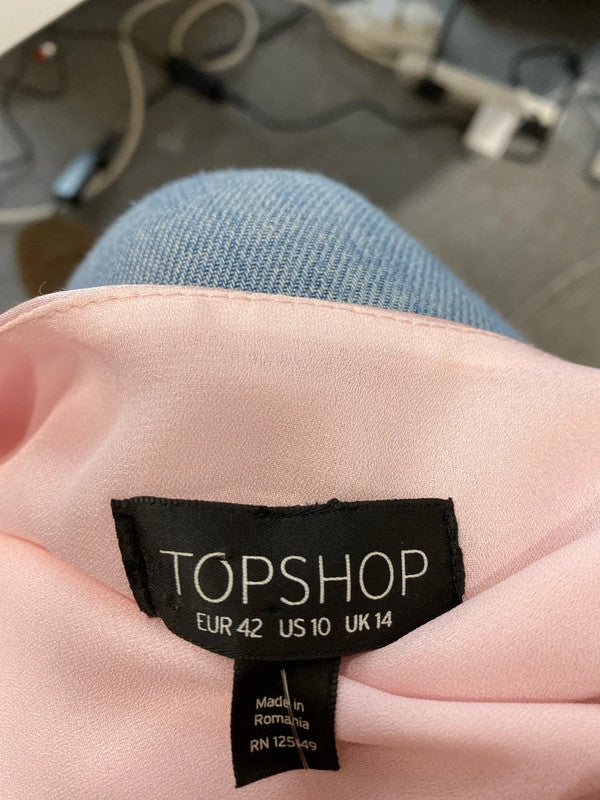 Fabulous Barbie Pink evening dress Midaxi Uk14 cut out KD001