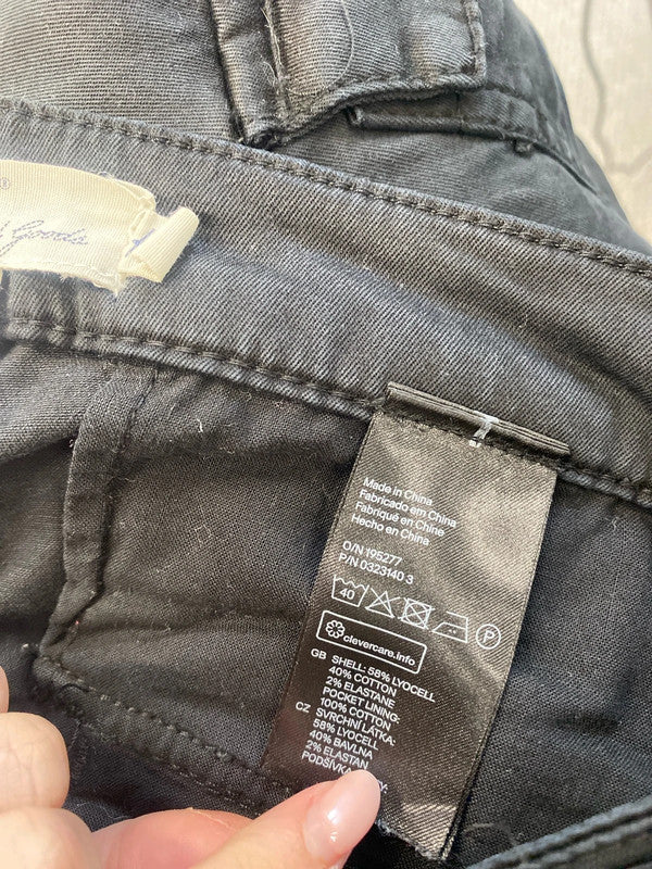 Lovely duo of H&M cargo trousers black khaki UK 14 #19 KM003