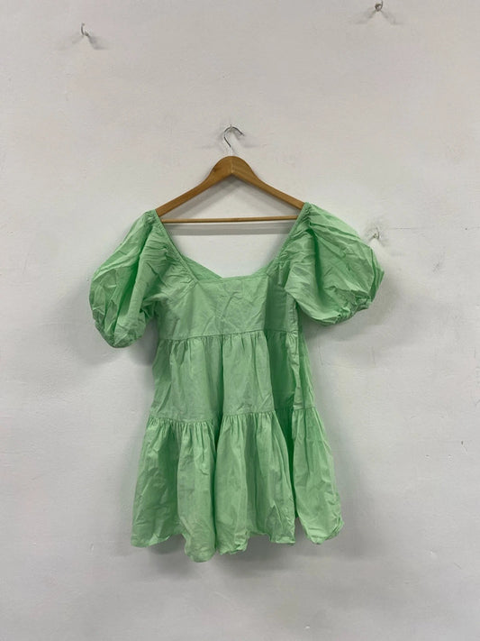 Stunning asos mint green baby doll dress uk 10 KS002