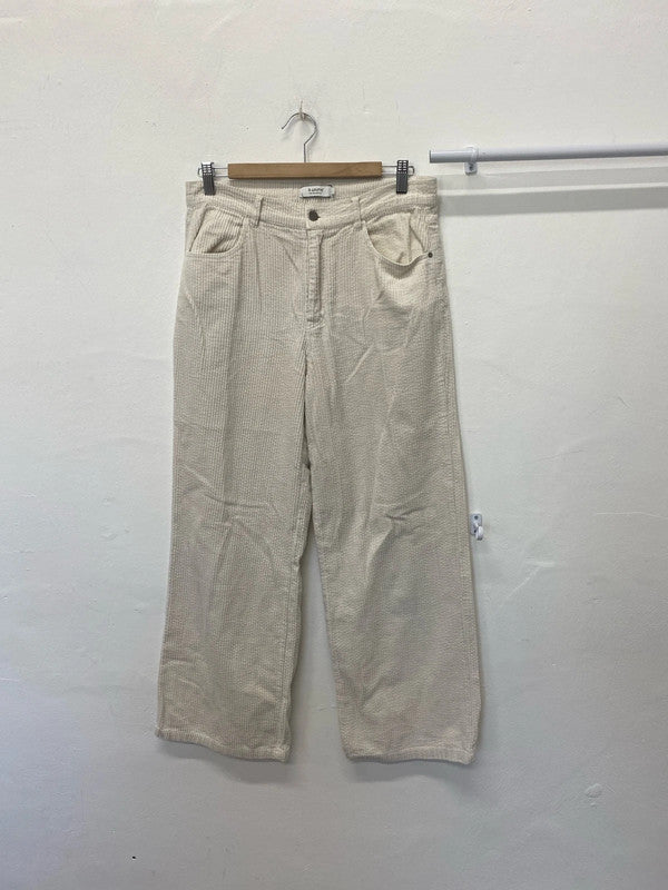 Fab B.Young cream ByDanna Pants wide leg ankle boho Uk10 CD001