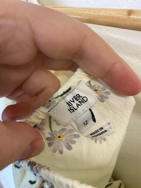 Next & River Island Chic Neutral Blouses Duo UK 12 #2 GW001