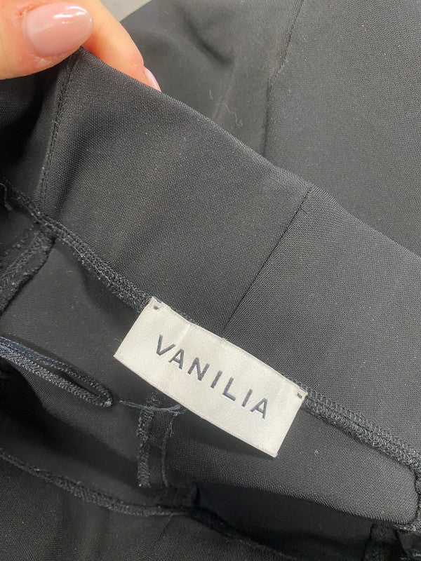 Stunning vanilia black straight trousers office UK 10 SS002