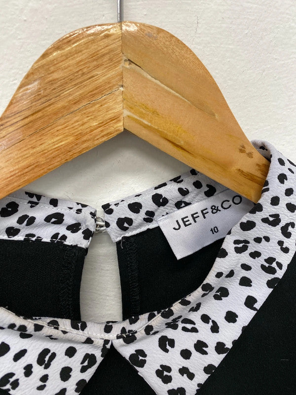 Fabulous Jeff & Co animal print blouse jumper Uk10 LL003