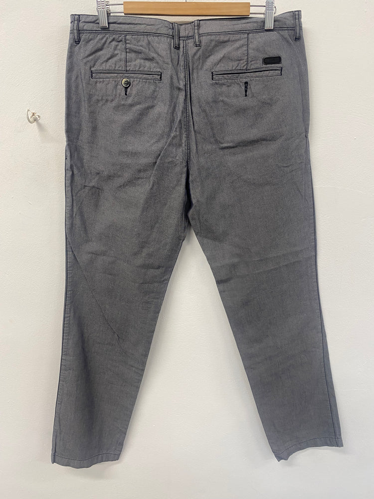 Hugo Boss Crigan2 grey blue chino pant 36r AM012