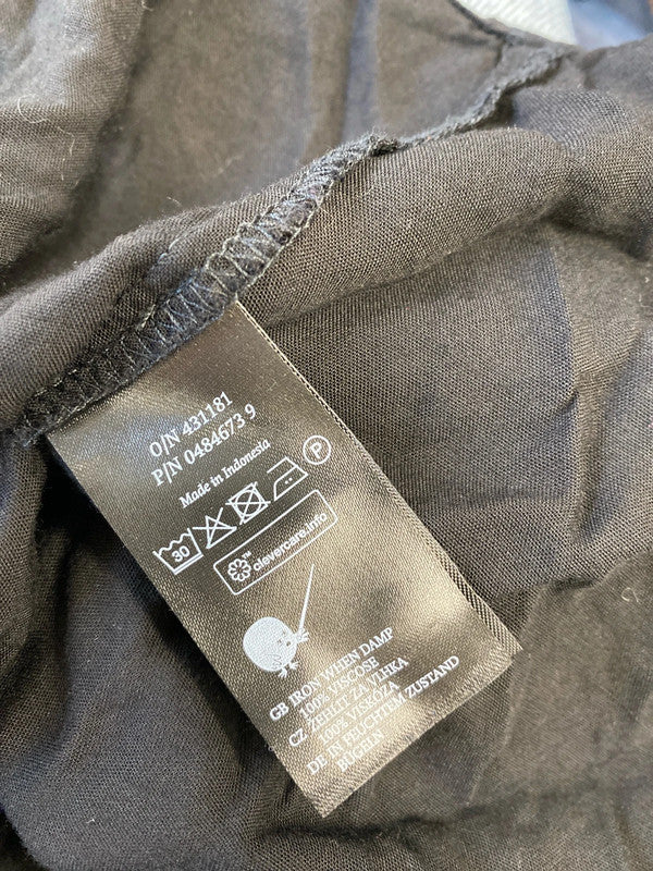 Fabulous Monki black tunic blouse UkS oversized arty boho IM001