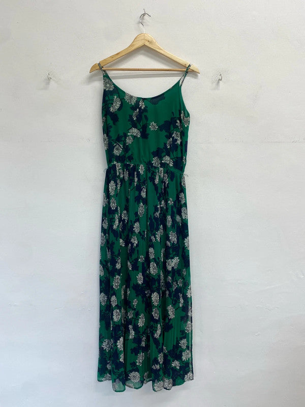Lovely oasis green floral maxi dress *no belt UK 10 GK002