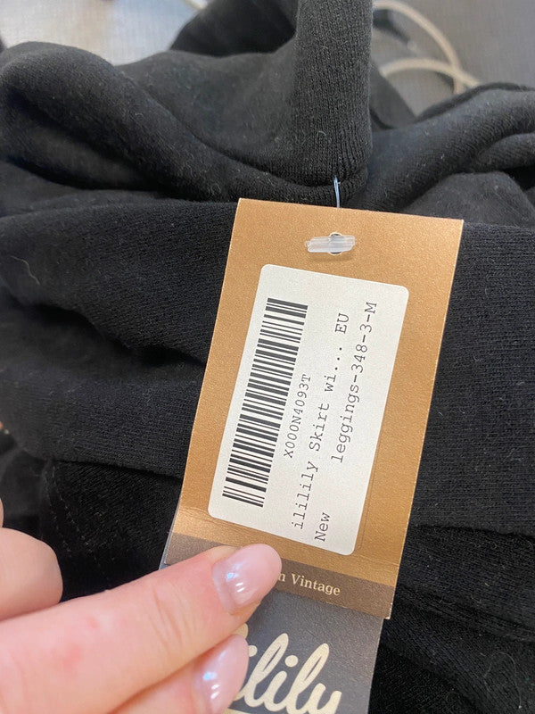 Stunning ililily black skirt legging UK M LW005