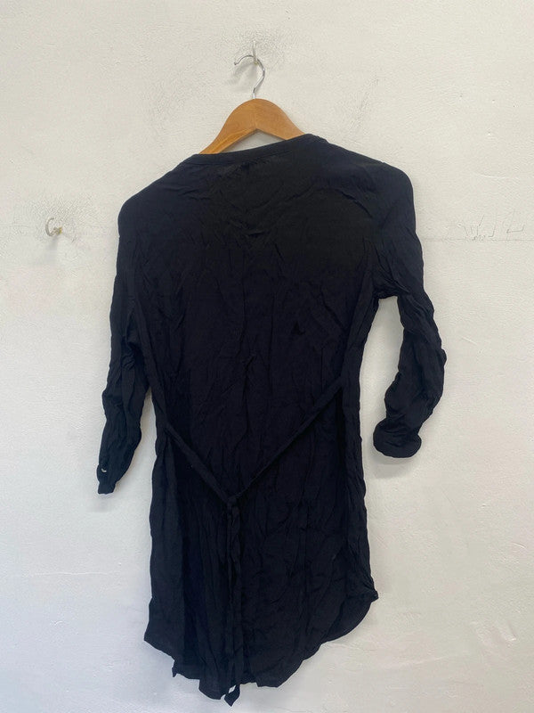 Stunning jolie moi black tunic top dress UK 14 LW005