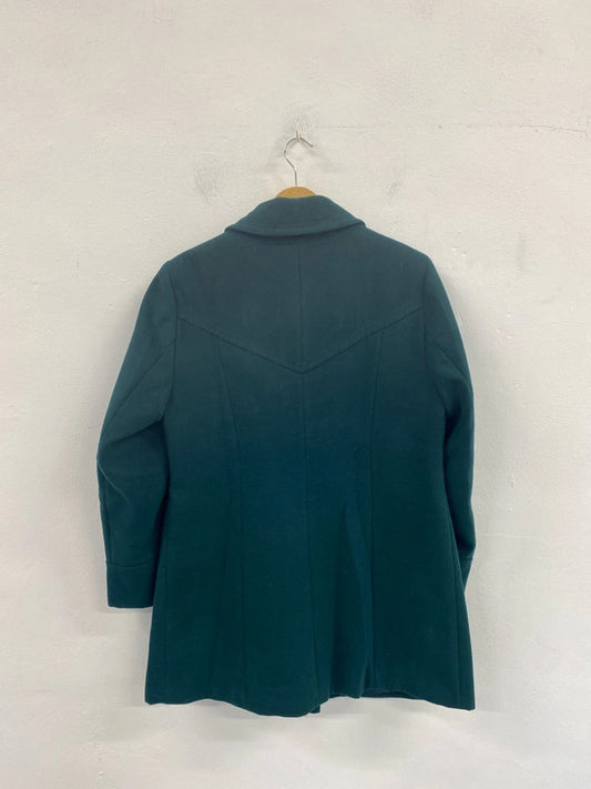 M&S Elegant Sea Green Overcoat UK 14 JW002