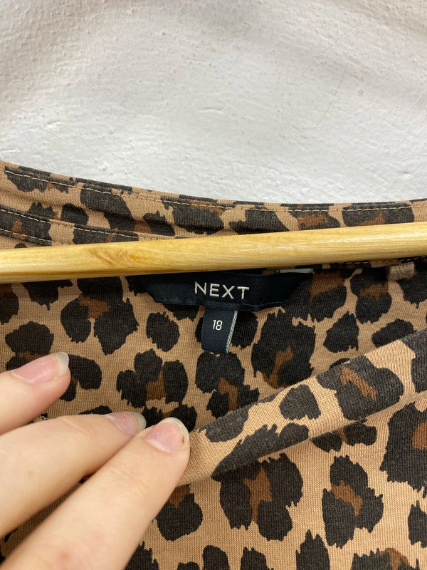 Next Stylish & Comfy Leopard Print Tunic UK 18 LG004