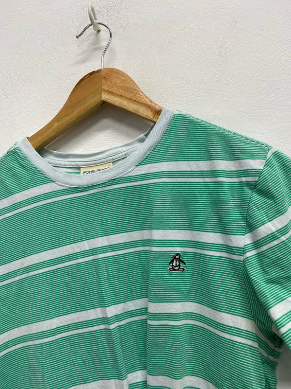 Penguin munsingwear men’s green stripe t shirt UK M NS003