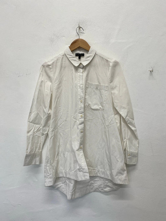 Fabulous Phase Eight white blouse dinky collar Uk12 SS002