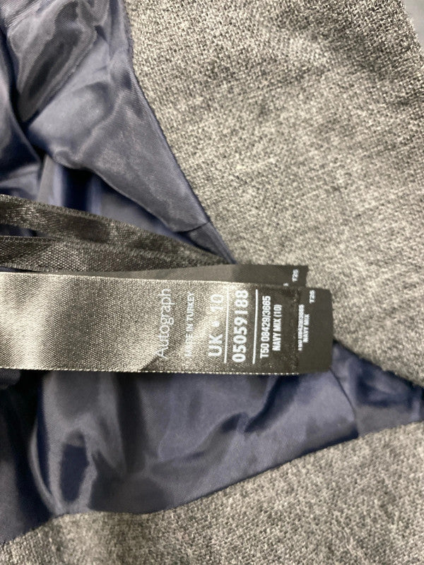 Fabulous Grey Tartan check Mini skirt Uk10 Autograph M&S MM005