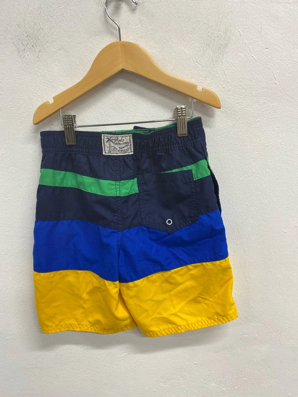 Fabulous boys blue yellow Ralph Lauren swim shorts UK age 6 JB001