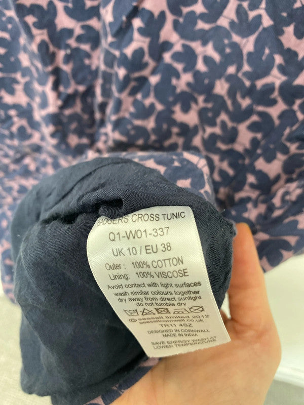 Fabulous Purple Seasalt Badgers Cross needlecord tunic Uk10 MM005