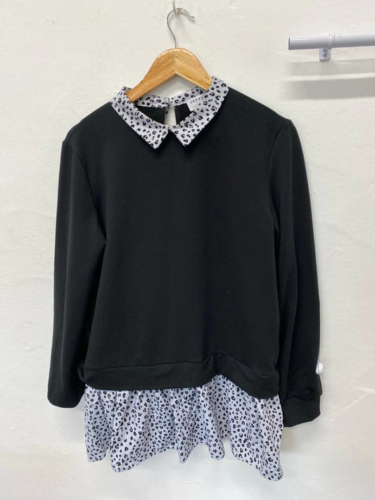 Fabulous Jeff & Co animal print blouse jumper Uk10 LL003