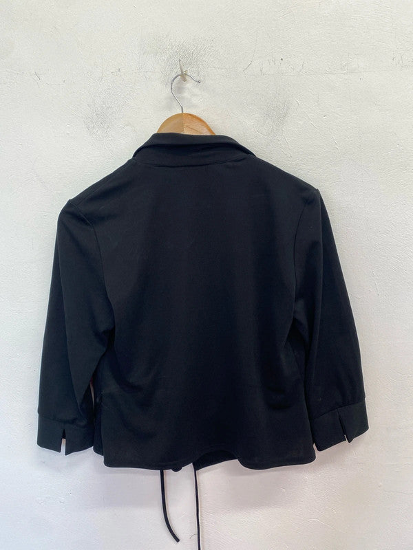 Lovely Dorothy Perkins wrap tie black blouse UK 14 PJ001